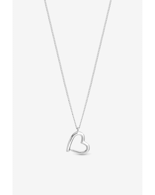 New In - Silver Open Heart Necklace