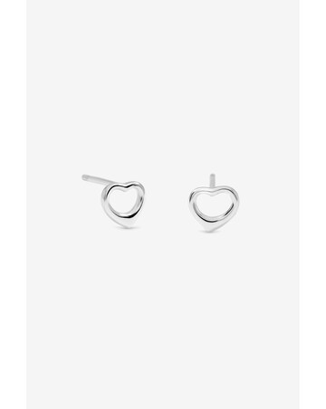 Simply Silver 925 Sterling Silver Open Heart Stud Earrings