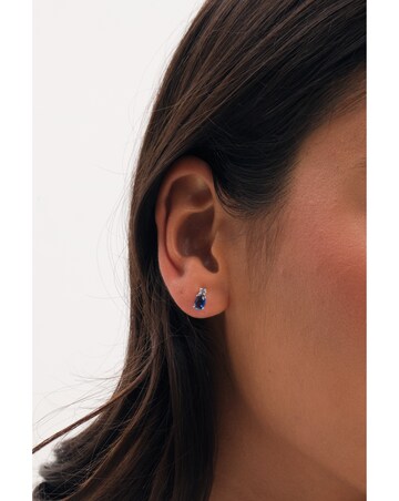 Simply Silver 925 Sterling Silver Sapphire Earrings