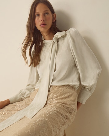 Monsoon Skyla Jacquard Pussybow Blouse