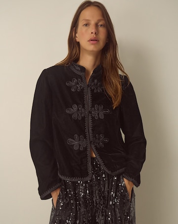 Monsoon Viola Beaded Velvet Jacket