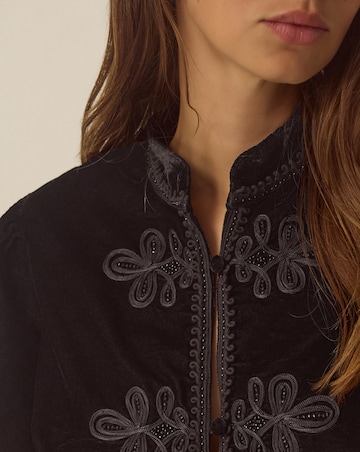Monsoon Viola Beaded Velvet Jacket