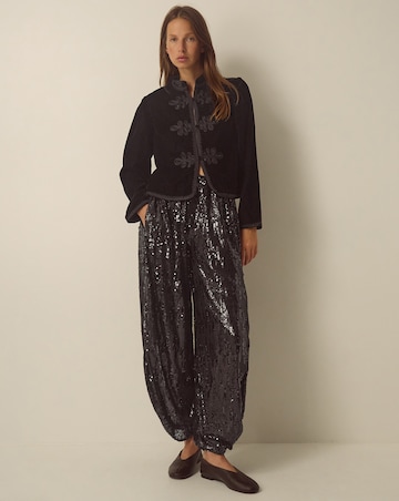 Monsoon Viola Beaded Velvet Jacket