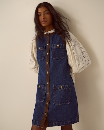 Monsoon Hanna Denim Mini Shift Dress