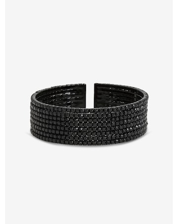 Mood Jet Crystal Cuff Bracelet