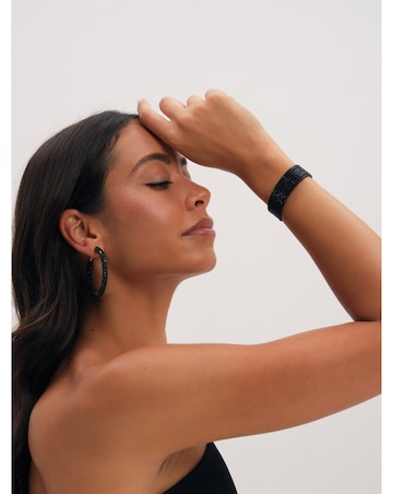 Mood Jet Crystal Cuff Bracelet