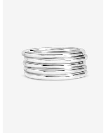 Mood Silver Multi Bangle Pack