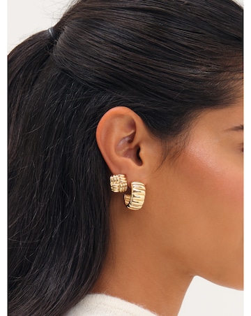 Mood Gold Plated Ridge Multipack Earrings