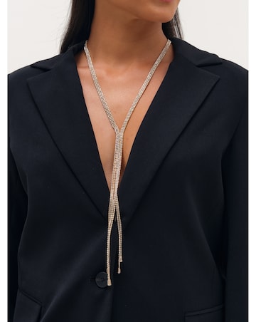 Mood Gold Crystal Lariat Necklace