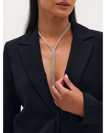 Mood Gold Crystal Lariat Necklace