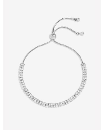 Jon Richard Silver Plated Pave Toggle Bracelet