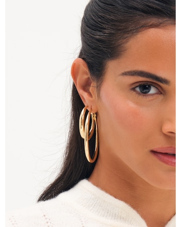 Mood Gold Plated Polished Hoop Multipack