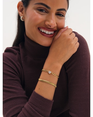 Jon Richard Gold Plated Snake Chain Stainless Steel Bracelet