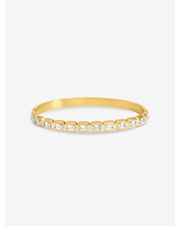 Jon Richard Silver Plated Crystal Stone Stainless Steel Bangle