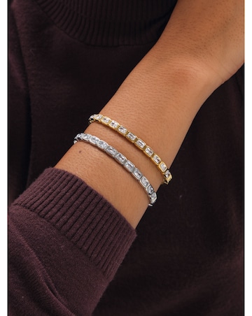 Jon Richard Silver Plated Crystal Stone Stainless Steel Bangle