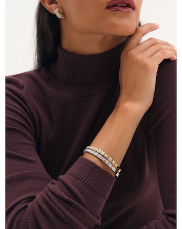 Jon Richard Gold Plated Crystal Stone Stainless Steel Bangle