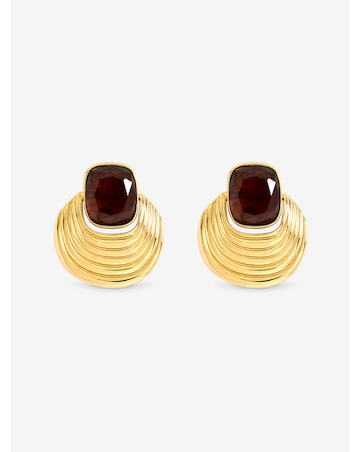 Mood Gold Plated Resin And Ridge Statement Earrings