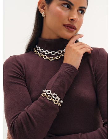Jon Richard Gold Plated Open Link Necklace