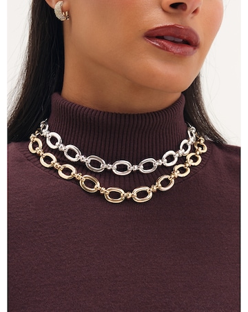 Jon Richard Gold Plated Open Link Necklace