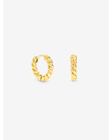 Jon Richard Gold Plated Waterproof Twist Hoop Earrings