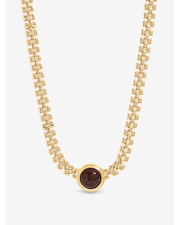 Mood Gold Plated Resin And Chain Necklace