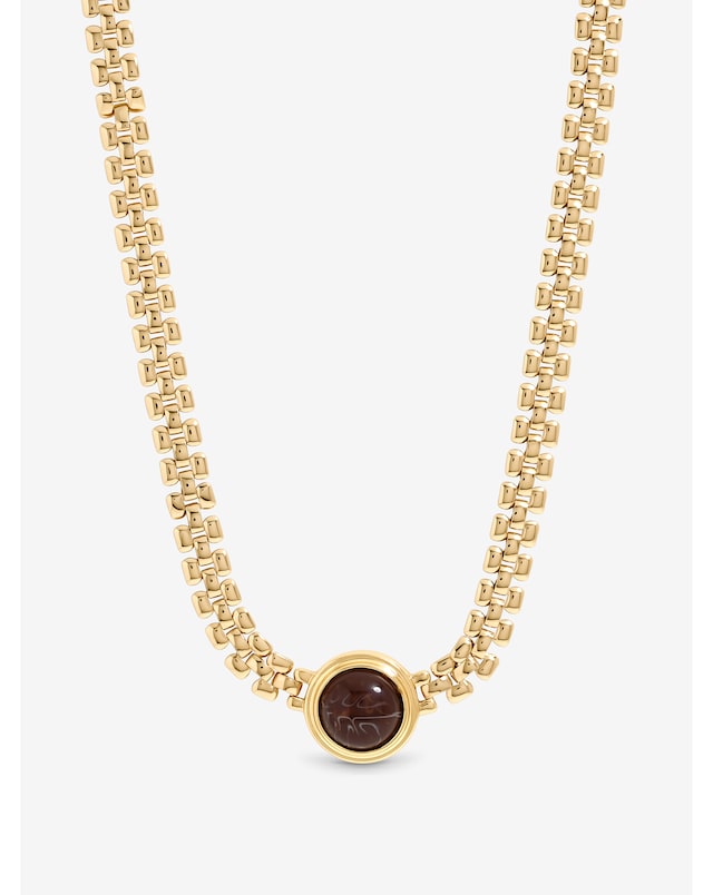 Mood Gold Plated Resin And Chain Necklace