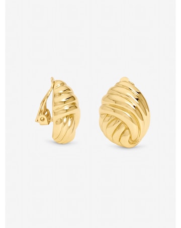 Jon Richard Gold Plated Shell Clip Earrings