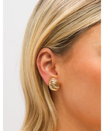 Jon Richard Gold Plated Shell Clip Earrings