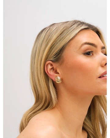 Jon Richard Gold Plated Shell Clip Earrings
