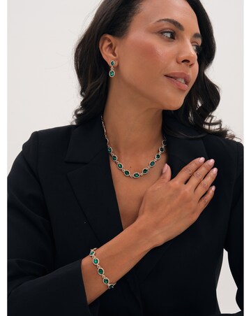 Jon Richard Silver Plated Blue Halo Earrings