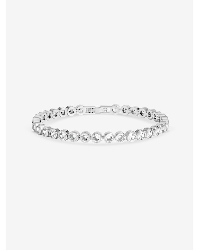 Jon Richard Silver Plated Tennis Round Bezel Bracelet