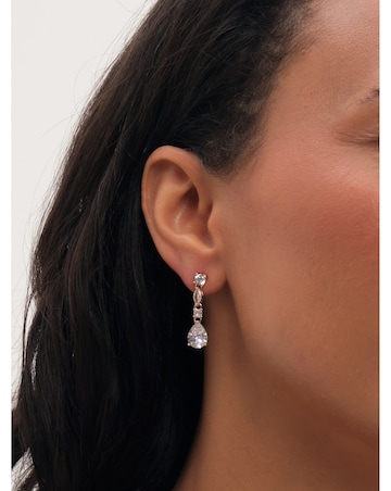 Jon Richard Gold Plated And Crystal Multistone Drop Earrings