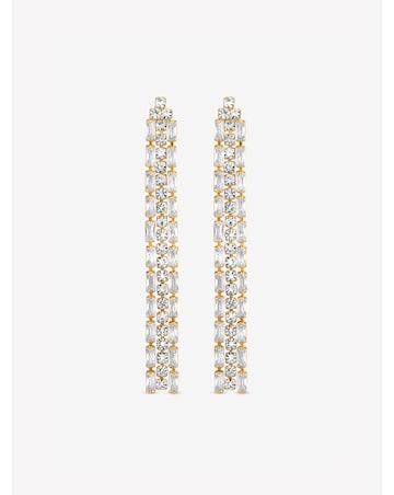 Mood Gold Plated Crystal Drop Earrings