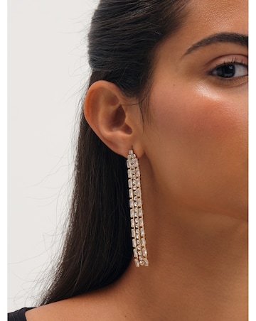 Mood Gold Plated Crystal Drop Earrings