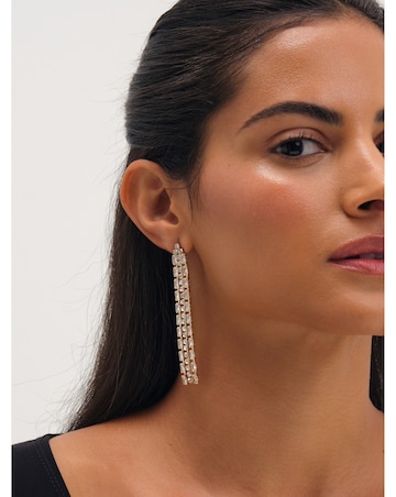 Mood Gold Plated Crystal Drop Earrings