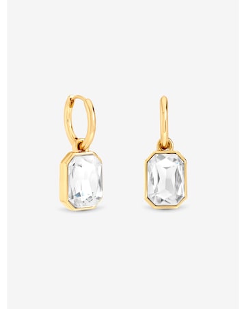 Mood Gold Plated And Crystal Drop Earrings