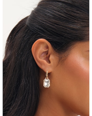 Mood Gold Plated And Crystal Drop Earrings