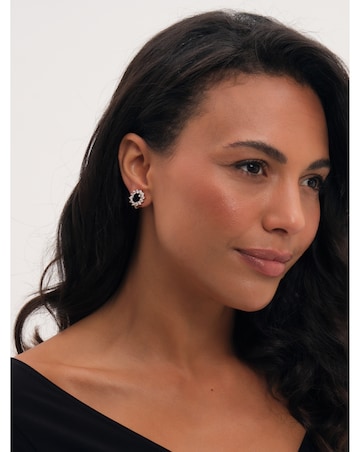 Jon Richard Gold Plated And Emerald Vintage Halo Clip Earrings