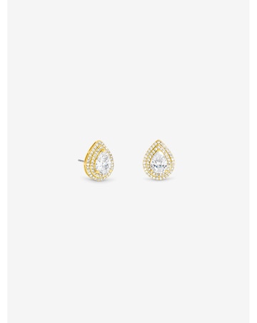 Jon Richard Gold Plated And Crystal Pear Drop Drop Earrings