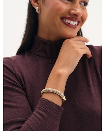 Jon Richard Gold Plated Pave Bangle