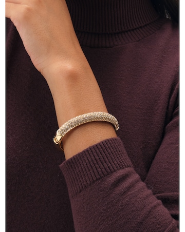 Jon Richard Gold Plated Pave Bangle