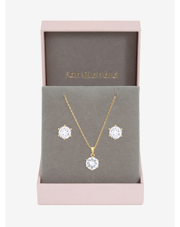 Jon Richard Gold Plated Cubic Zirconia Pendant Box Set