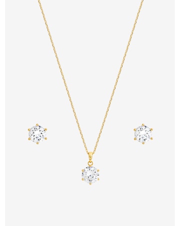 Jon Richard Gold Plated Cubic Zirconia Pendant Box Set
