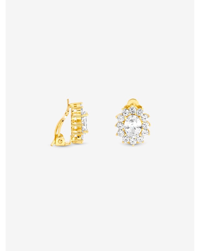 New In - Gold & Crystal Vintage Halo Earrings