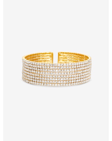 Mood Gold Crystal Cuff Bracelet