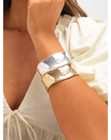 Jon Richard Silver Plated Large Curve Cuff