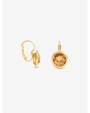 Jon Richard Gold Plated And Champagne Stone Earrings