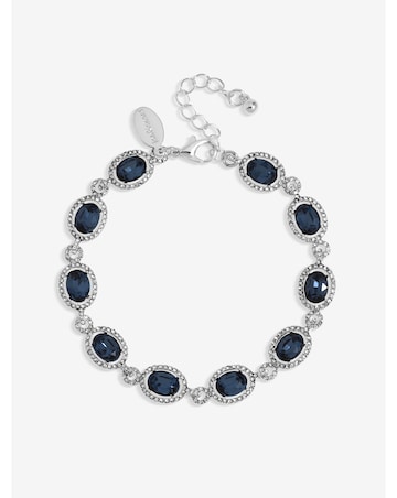 Jon Richard Silver Plated Blue Halo Bracelet