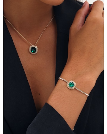 Jon Richard Gold Plated Emerald Crystal Trio Set - Gift Box