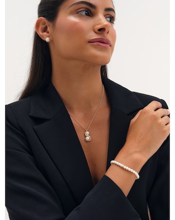 Jon Richard Gold Plated Pearl And Infinity Trio Set - Gift Box